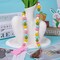 Easter Wood Bead Garland – Pink Bunny Spring Wood Beads with Tassel, 28.5" Rustic Farmhouse Hanging Decoration for Home, Wall, Tiered Tray, Shelf